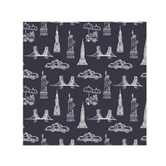 New York City Nyc Pattern Square Satin Scarf (30  x 30 )