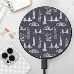 New York City Nyc Pattern Wireless Fast Charger(black) by uniart180623