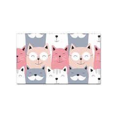 Cute Seamless Pattern With Cats Sticker (rectangular) by uniart180623