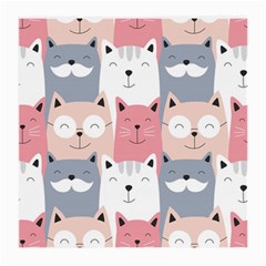 Cute Seamless Pattern With Cats Medium Glasses Cloth by uniart180623