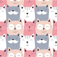 Cute Seamless Pattern With Cats Play Mat (rectangle) by uniart180623