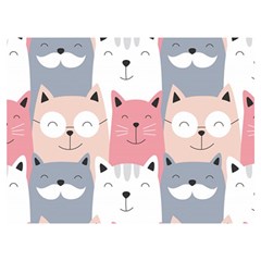 Cute Seamless Pattern With Cats Premium Plush Fleece Blanket (extra Small) by uniart180623