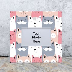 Cute Seamless Pattern With Cats White Box Photo Frame 4  X 6  by uniart180623