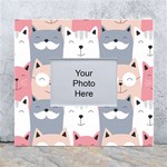 Cute Seamless Pattern With Cats White Wall Photo Frame 5  x 7  Front