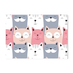 Cute Seamless Pattern With Cats Crystal Sticker (a4) by uniart180623