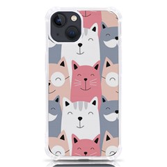 Cute Seamless Pattern With Cats Iphone 13 Tpu Uv Print Case