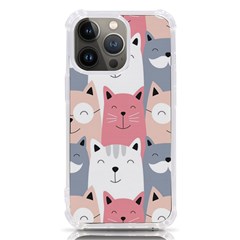 Cute Seamless Pattern With Cats Iphone 13 Pro Tpu Uv Print Case