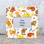 Seamless Pattern With Kittens White Background White Box Photo Frame 4  x 6  Front