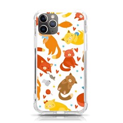 Seamless Pattern With Kittens White Background Iphone 11 Pro 5 8 Inch Tpu Uv Print Case by uniart180623