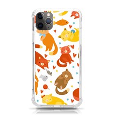 Seamless Pattern With Kittens White Background Iphone 11 Pro Max 6 5 Inch Tpu Uv Print Case by uniart180623