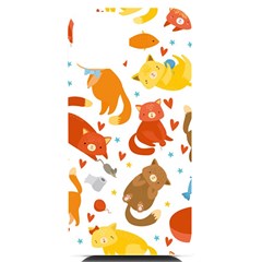 Seamless Pattern With Kittens White Background Iphone 14 Black Uv Print Case