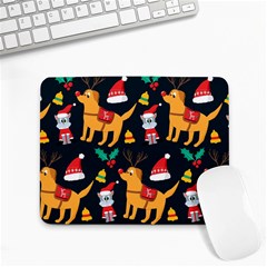 Funny Christmas Pattern Background Small Mousepad by uniart180623