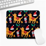 Funny Christmas Pattern Background Large Mousepad Front