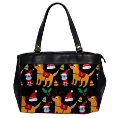 Funny Christmas Pattern Background Oversize Office Handbag by uniart180623