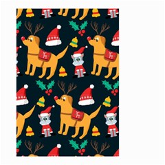 Funny Christmas Pattern Background Small Garden Flag (two Sides) by uniart180623