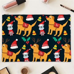 Funny Christmas Pattern Background Cosmetic Bag (xxl) by uniart180623