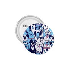 Dogs Seamless Pattern 1.75  Buttons