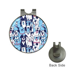 Dogs Seamless Pattern Hat Clips with Golf Markers