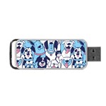 Dogs Seamless Pattern Portable USB Flash (Two Sides) Front