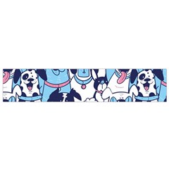 Dogs Seamless Pattern Small Premium Plush Fleece Scarf by uniart180623