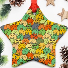 Seamless Pattern With Doodle Bunny Ornament (star) by uniart180623