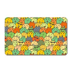 Seamless Pattern With Doodle Bunny Magnet (rectangular) by uniart180623