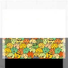 Seamless Pattern With Doodle Bunny Rectangular Jigsaw Puzzl by uniart180623