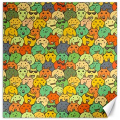 Seamless Pattern With Doodle Bunny Canvas 12  X 12  by uniart180623