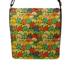 Seamless Pattern With Doodle Bunny Flap Closure Messenger Bag (l) by uniart180623