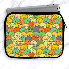 Seamless Pattern With Doodle Bunny Apple Ipad 2/3/4 Zipper Cases by uniart180623