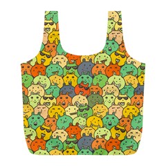 Seamless Pattern With Doodle Bunny Full Print Recycle Bag (l) by uniart180623