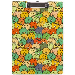 Seamless Pattern With Doodle Bunny A4 Acrylic Clipboard by uniart180623