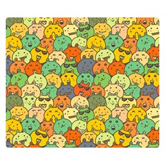 Seamless Pattern With Doodle Bunny Premium Plush Fleece Blanket (small)