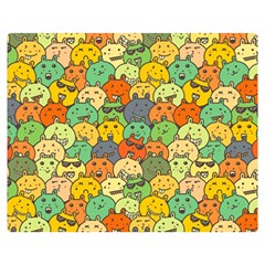 Seamless Pattern With Doodle Bunny Premium Plush Fleece Blanket (medium)