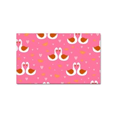 Swan-pattern-elegant-style Sticker (rectangular) by uniart180623