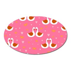 Swan-pattern-elegant-style Oval Magnet by uniart180623