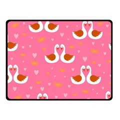 Swan-pattern-elegant-style Fleece Blanket (small) by uniart180623