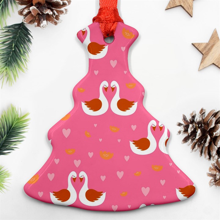 Swan-pattern-elegant-style Ornament (Christmas Tree) 