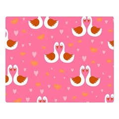 Swan-pattern-elegant-style Two Sides Premium Plush Fleece Blanket (large) by uniart180623