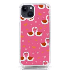 Swan-pattern-elegant-style Iphone 14 Tpu Uv Print Case