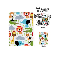 Seamless-pattern-vector-with-animals-cartoon Playing Cards 54 Designs (mini) by uniart180623