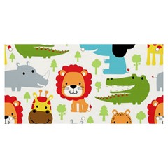 Seamless-pattern-vector-with-animals-cartoon Banner And Sign 6  X 3  by uniart180623