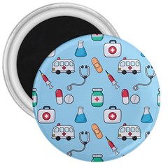 Medical-seamless-pattern 3  Magnets by uniart180623