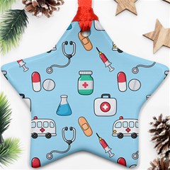 Medical-seamless-pattern Ornament (star) by uniart180623