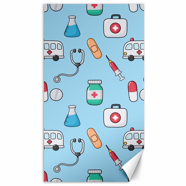 Medical-seamless-pattern Canvas 40  x 72 