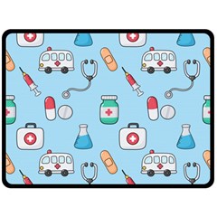 Medical-seamless-pattern Two Sides Fleece Blanket (large) by uniart180623