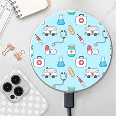 Medical-seamless-pattern Wireless Fast Charger(white) by uniart180623