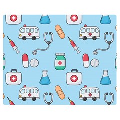 Medical-seamless-pattern Premium Plush Fleece Blanket (medium) by uniart180623