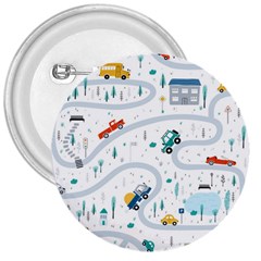 Cute-children-s-seamless-pattern-with-cars-road-park-houses-white-background-illustration-town 3  Buttons by uniart180623