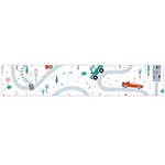 Cute-children-s-seamless-pattern-with-cars-road-park-houses-white-background-illustration-town Large Premium Plush Fleece Scarf  Front